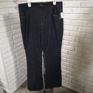 NWT Reitmans Ladies Size 17 Tall Dark Wash Bootcut Comfort Pull On Jeans